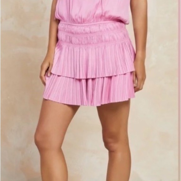 Anthropology Current Air Blush Pleated Mini Dress XS - Picture 13 of 14